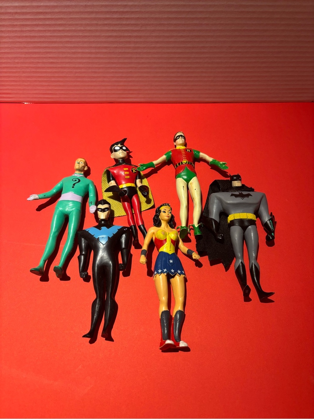 Lot of 6 bendable super heroes